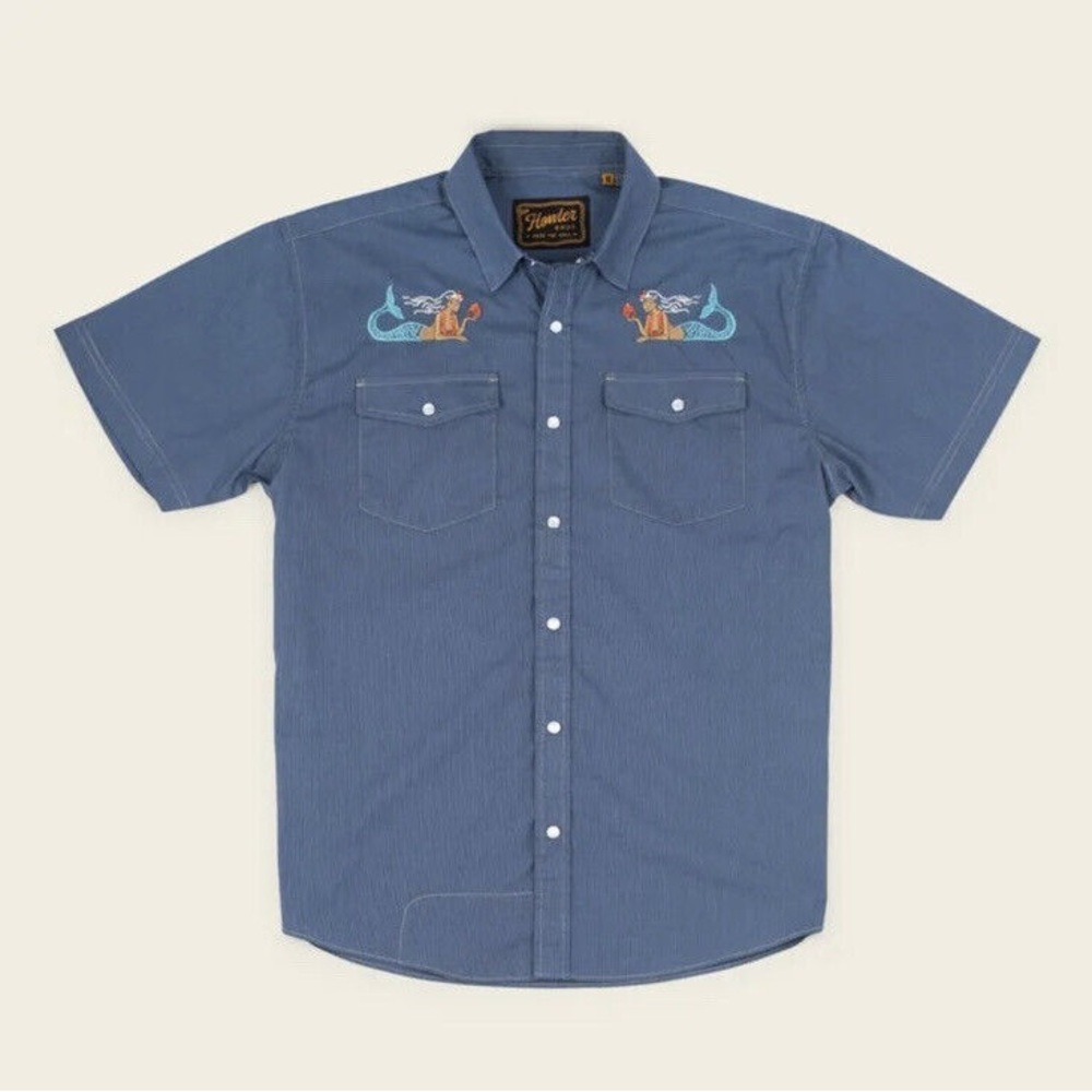 Howler Brothers Mermaid Snap Shirt. Size Medium